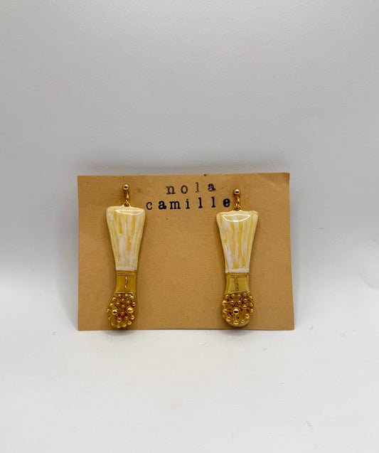 Hand-Made Clay Bassoon Reed Earrings